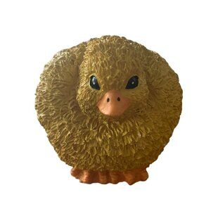 Vtg Yellow Duck Baby Figurine, Farmhouse Decor Heritage Pottery Yellow Easter